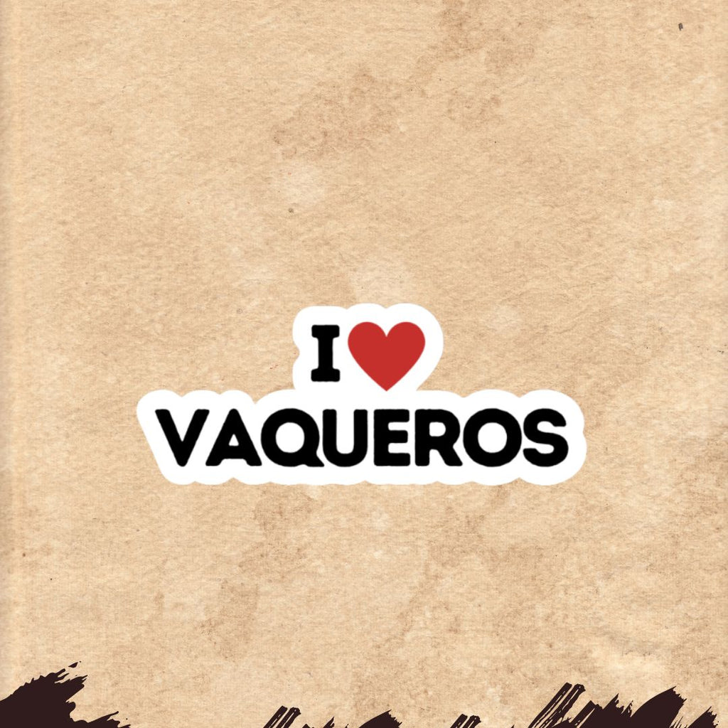 I LOVE VAQUEROS™ PEGA-STICKER