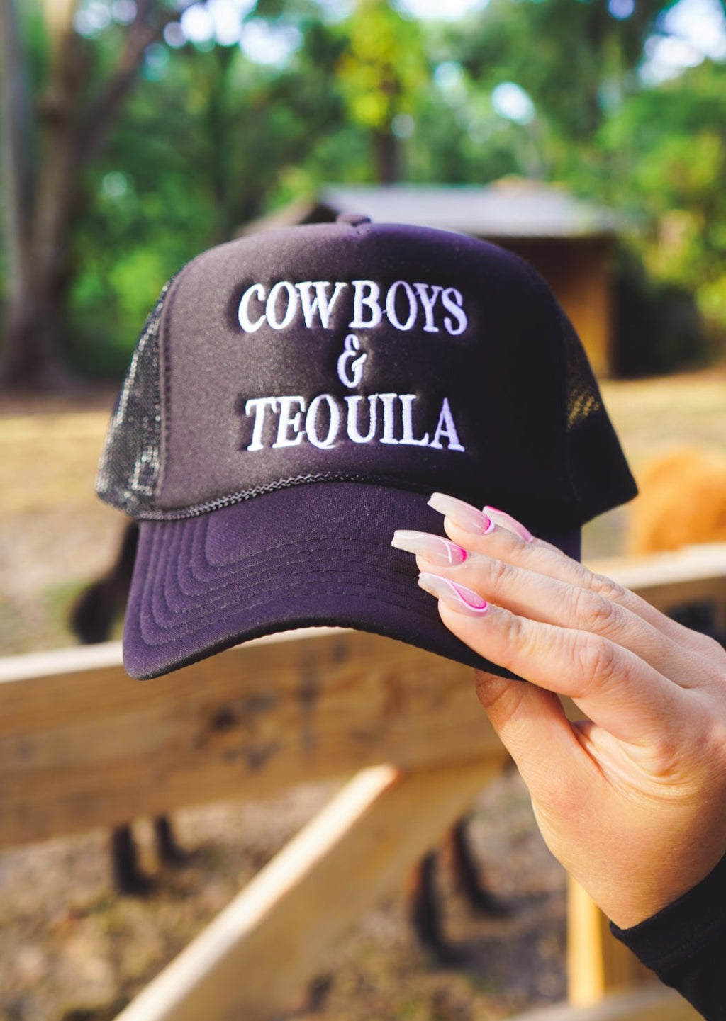 COWBOY & TEQUILA- TRUCKER HAT