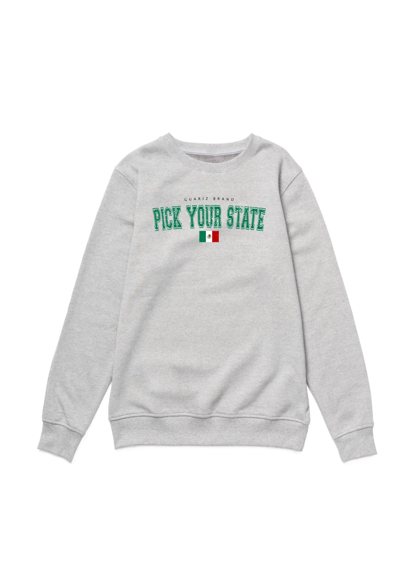 ALL MEXICO VINTAGE STATE -GUARIZ (CREWNECK) -Heather Grey