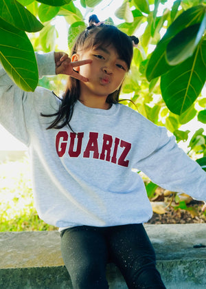 KIDS -GUARIZ UNIVERSITY SWEATSHIRT (UNISEX) - HEATHER GREY