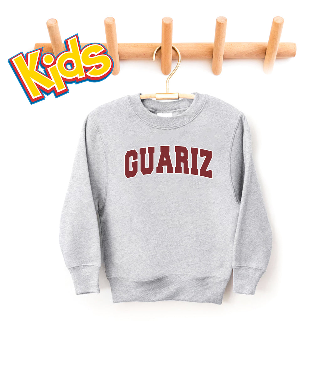 KIDS -GUARIZ UNIVERSITY SWEATSHIRT (UNISEX) - HEATHER GREY