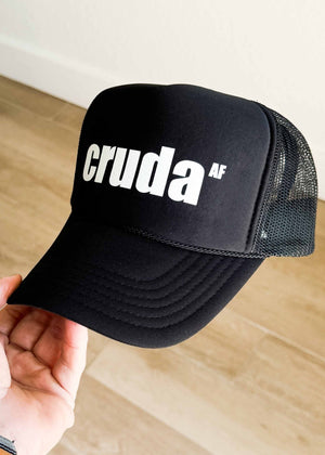 cruda AF TRUCKER HAT (BLACK)