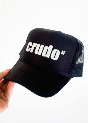 crudo AF TRUCKER HAT (BLACK)