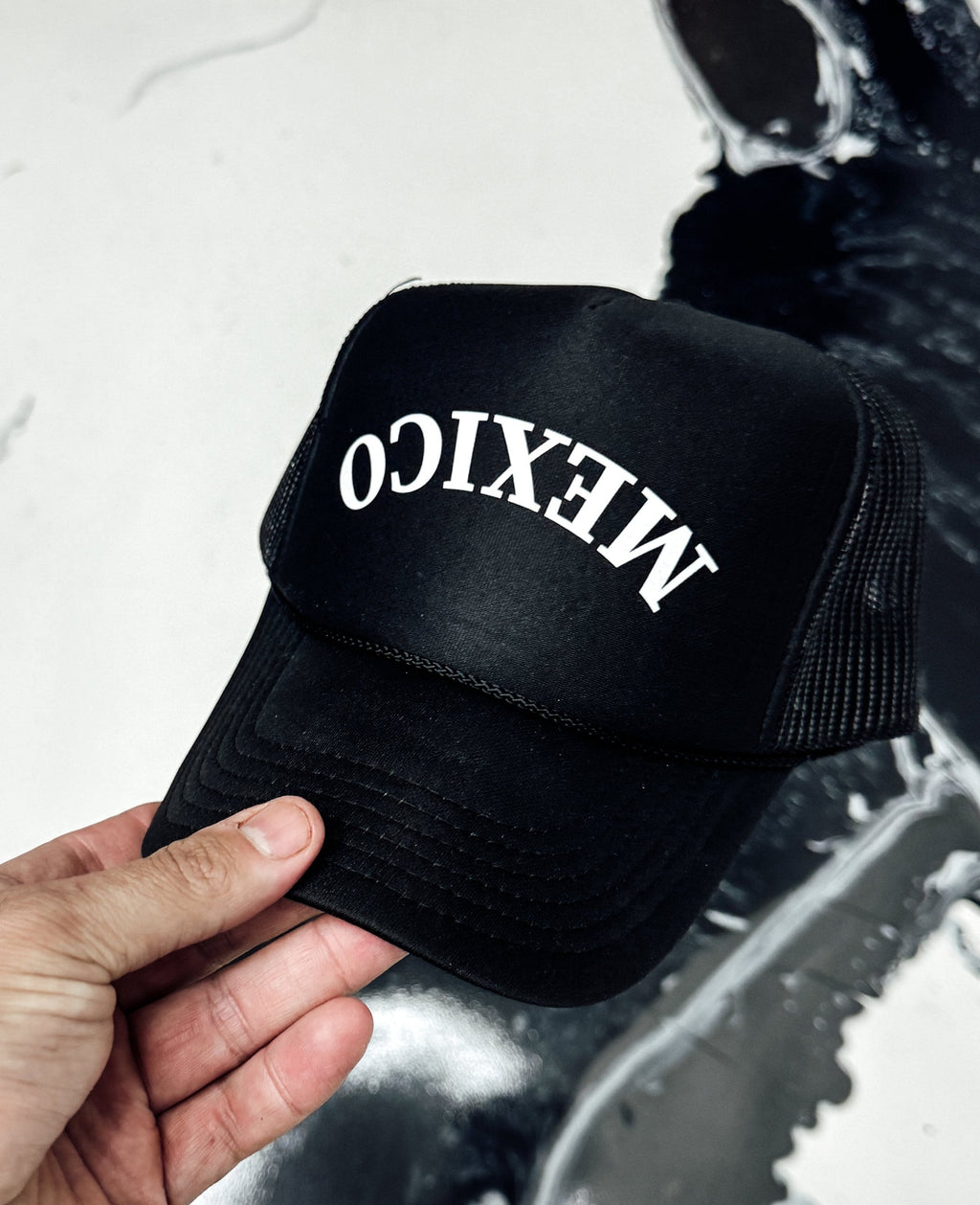 REVERSED MEXICO TRUCKER HAT (BLACK) ALL STATES AVAILABLE