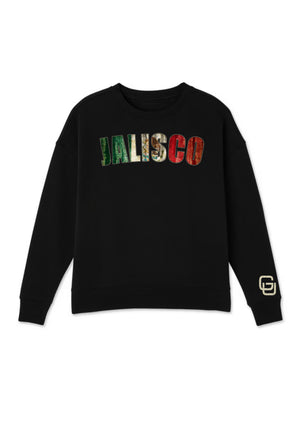 VINTAGE 🇲🇽 FLAG STATE CREWNECK -BLACK