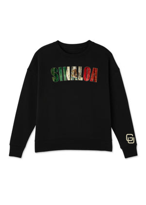 VINTAGE 🇲🇽 FLAG STATE CREWNECK -BLACK