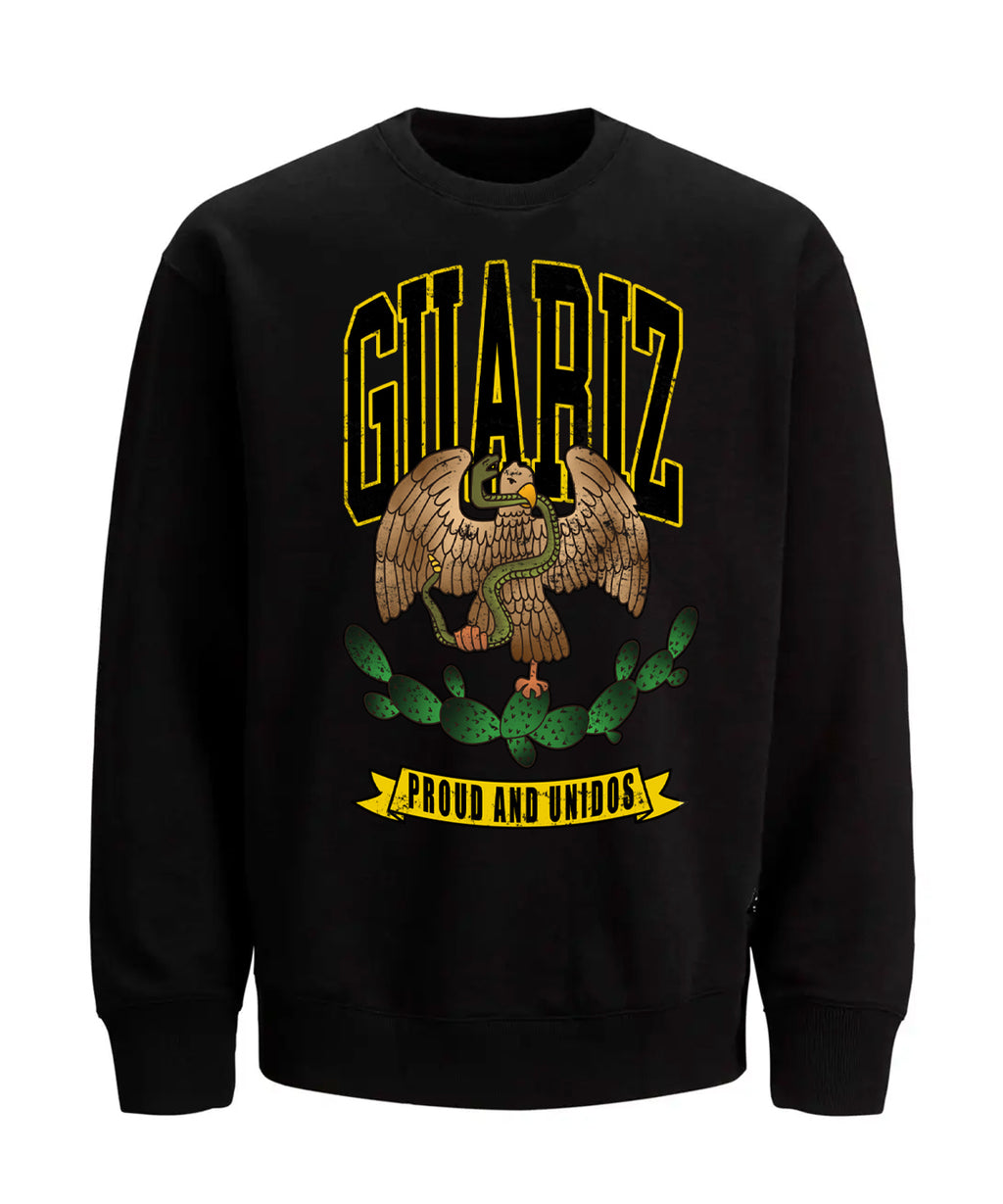 GUARIZ UNIDOS BLACK Crewneck Sweatshirt (UNISEX)